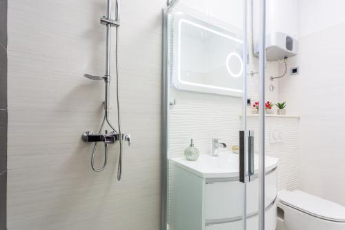 Kúpeľňa v ubytovaní Apartman Arbol