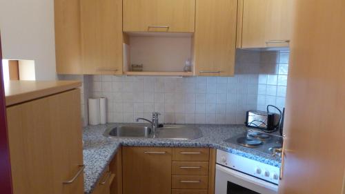 Kuchyň nebo kuchyňský kout v ubytování Familien Chalet mit direktem Bademantelgang zur Therme
