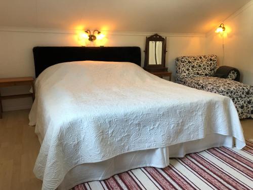 Кровать или кровати в номере Villa utanför Örnsköldsvik, Höga Kusten