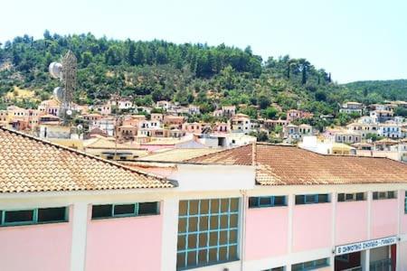 a view of a city with houses and buildings at Gythioflat - Central in Gythio