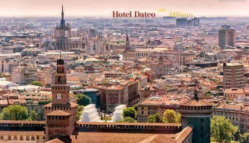 a view of the city of madrid from the top of a building at Hotel MM Dateo in Milan