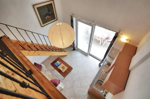 an overhead view of a staircase in a house at Villa Carmen in Sali
