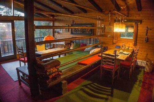 Posezení v ubytování Almhaus Goldeck