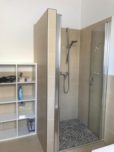Et badeværelse på xxl Apartment Sinsheim