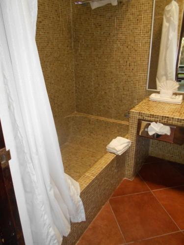 Koupelna v ubytování Hotel Hacienda Taboada (Aguas Termales)
