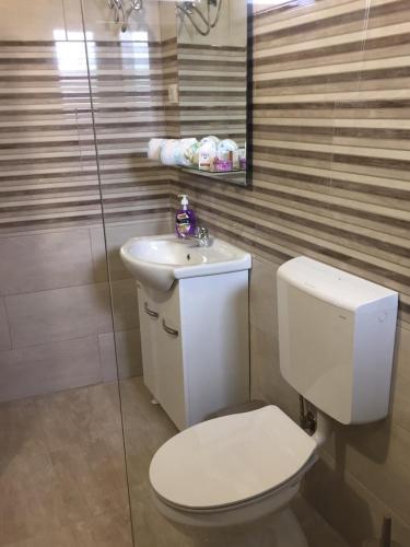 Ένα μπάνιο στο Apartments Gusar