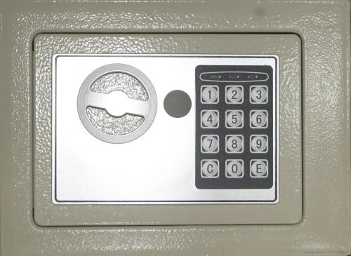a safe with a remote control on the side of it at Hotel Regina Montmartre in Paris