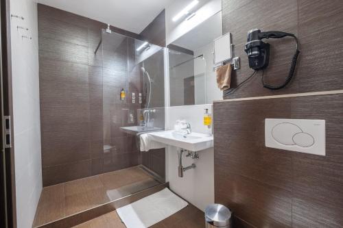 Koupelna v ubytování PREMIUM Business Hotel Bratislava