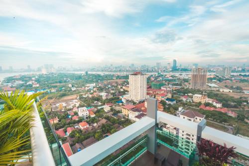 a view of a city from a building at Infinity 28 Hotel and Residence in Phnom Penh
