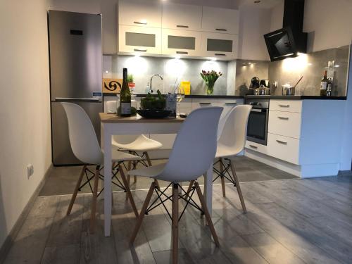 Kuchyňa alebo kuchynka v ubytovaní apartament Joanny Bator