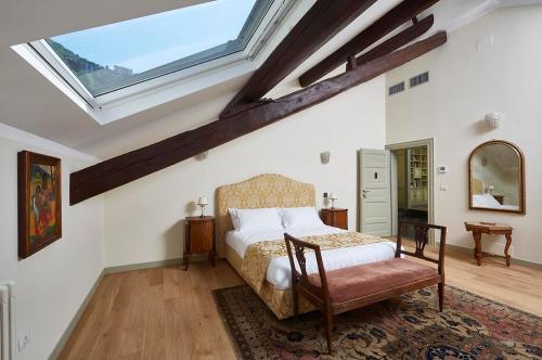 Cama o camas de una habitación en Villa Platamone