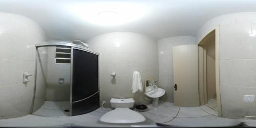 
Um banheiro em Hotel Frontier
