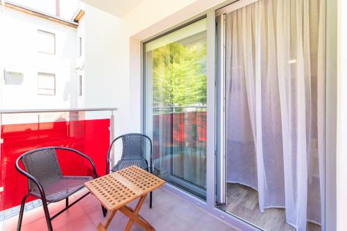 Balkón alebo terasa v ubytovaní Kolorowe Balkony - Stylowy Apartament nad Morzem by Noclegi Renters