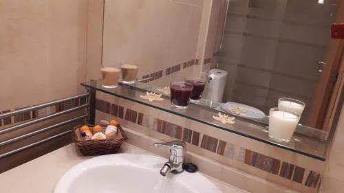 Koupelna v ubytování Piso C Arévalo