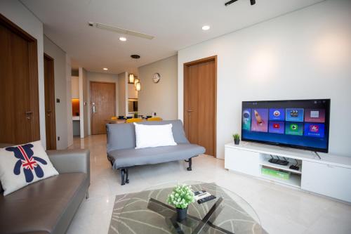 TV a/nebo společenská místnost v ubytování Vortex KLCC by Luxury Suites Asia