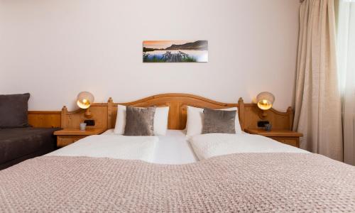 Posteľ alebo postele v izbe v ubytovaní Pension Maislinger