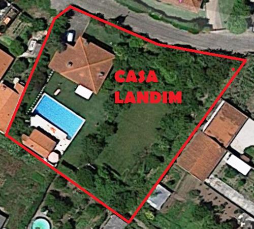 a map of a house with the name ca la lamium at Casa Landim in Landim