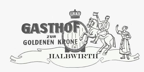 una ilustración en blanco y negro de un hombre montando un camello y las palabras satisfacción en Zur goldenen Krone, en Ehrenhausen