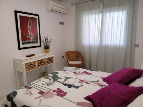 Posteľ alebo postele v izbe v ubytovaní Apartamento 315 en paseo marítimo 96