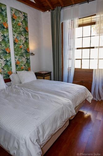 Postel nebo postele na pokoji v ubytování Platanera Suites
