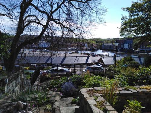 a garden with a view of a river at Deerness, 4star gold award 2024, Whitby in Whitby