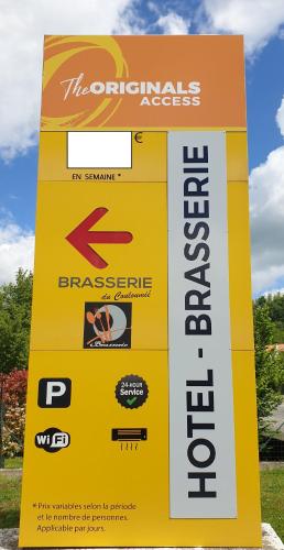 a sign for the ontario carsascreensasersktop at The Originals Access, Hôtel Foix in Foix