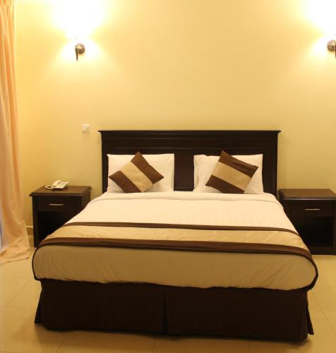 Katil atau katil-katil dalam bilik di Panorama Portico Hotel, Juba