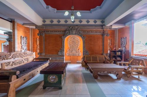 Posezení v ubytování Kacu Ubud Inn