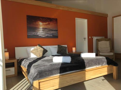 Cama o camas de una habitación en Haus Ischia