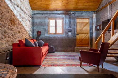 Χώρος καθιστικού στο Terra Lodge