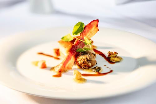 a plate of food on a white plate at Park Farm Hotel in Norwich