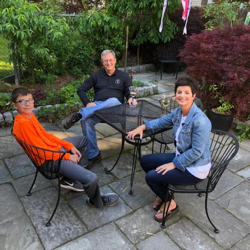 a group of three people sitting at a table at The Loft in Salem