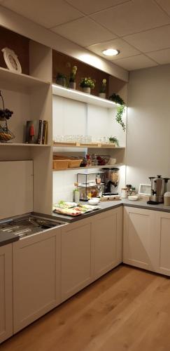 Kuchyň nebo kuchyňský kout v ubytování Willa Głogowska