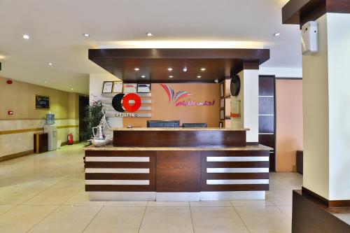 a lobby of a hotel with a reception desk at أحلى الأيام للوحدات الفندقية in Jeddah