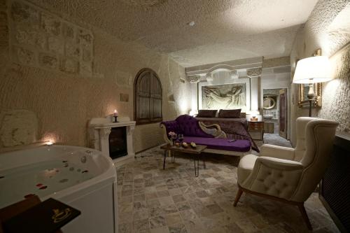 Χώρος καθιστικού στο Arte Cave Hotel