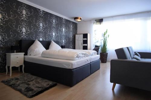 Ένα ή περισσότερα κρεβάτια σε δωμάτιο στο Haus Herrenweide