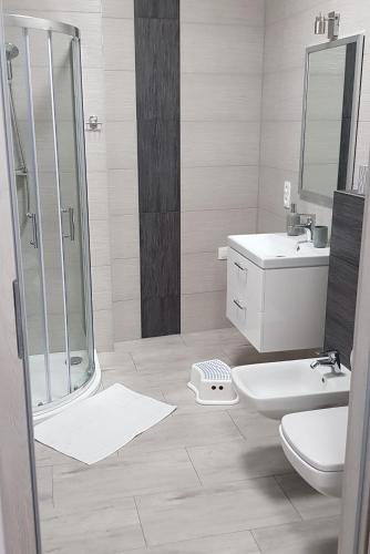 Koupelna v ubytování Apartament Wałowa Wejherowo