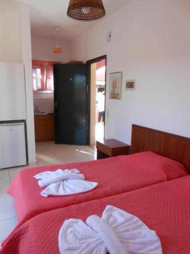 Postel nebo postele na pokoji v ubytování Marie