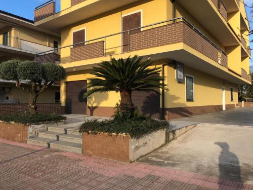un bâtiment avec un palmier en face dans l'établissement B&B La Casa di Violetta, à Acconia