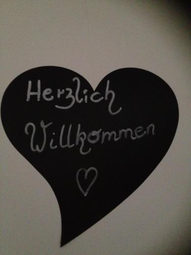 a black heart with the words hello buffalo valentine at Haus Bärbel in Geisfeld