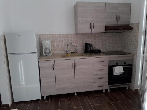 Кухня или мини-кухня в Petasos Apartments 1
