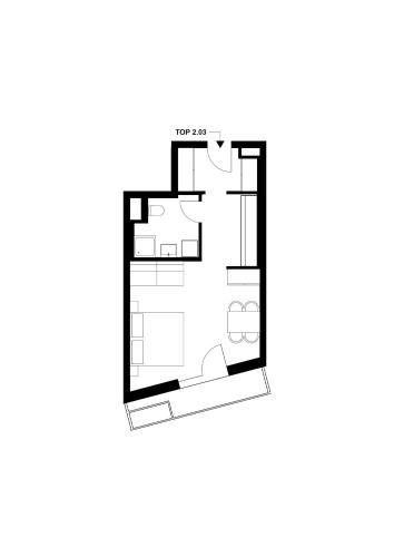 a floor plan of a house with at FeelGood Apartments GreenLiving | contactless check-in in Vienna