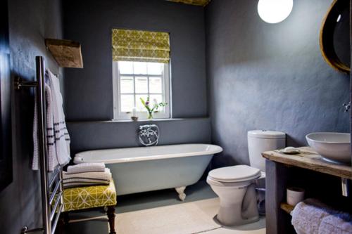 a bathroom with a tub and a toilet and a window at Olive Grove House in Prince Albert