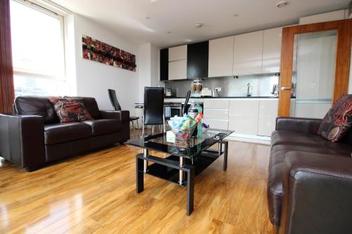 Media City LOWRY Apartment 4 Guests 2 Bedにあるシーティングエリア