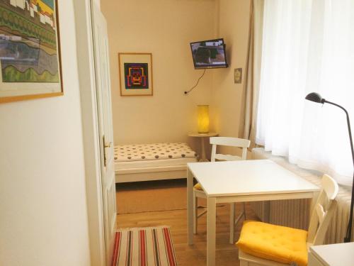 Televízia a/alebo spoločenská miestnosť v ubytovaní Villa Feuchtl