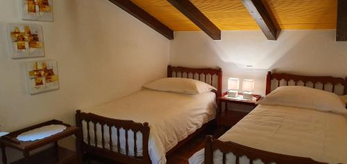 En eller flere senge i et værelse på Apartment Slavi