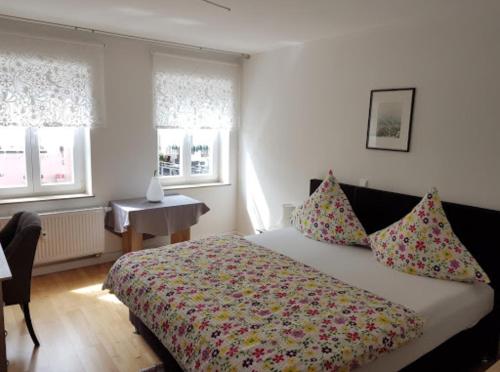 Кровать или кровати в номере Pension Moserhaus