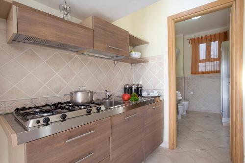 A kitchen or kitchenette at Posidonia Residence