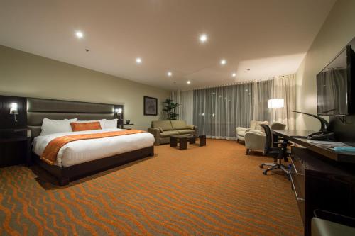 Katil atau katil-katil dalam bilik di Hotel Levesque