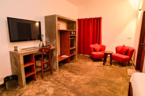 Televisyen dan/atau pusat hiburan di Villa Grange